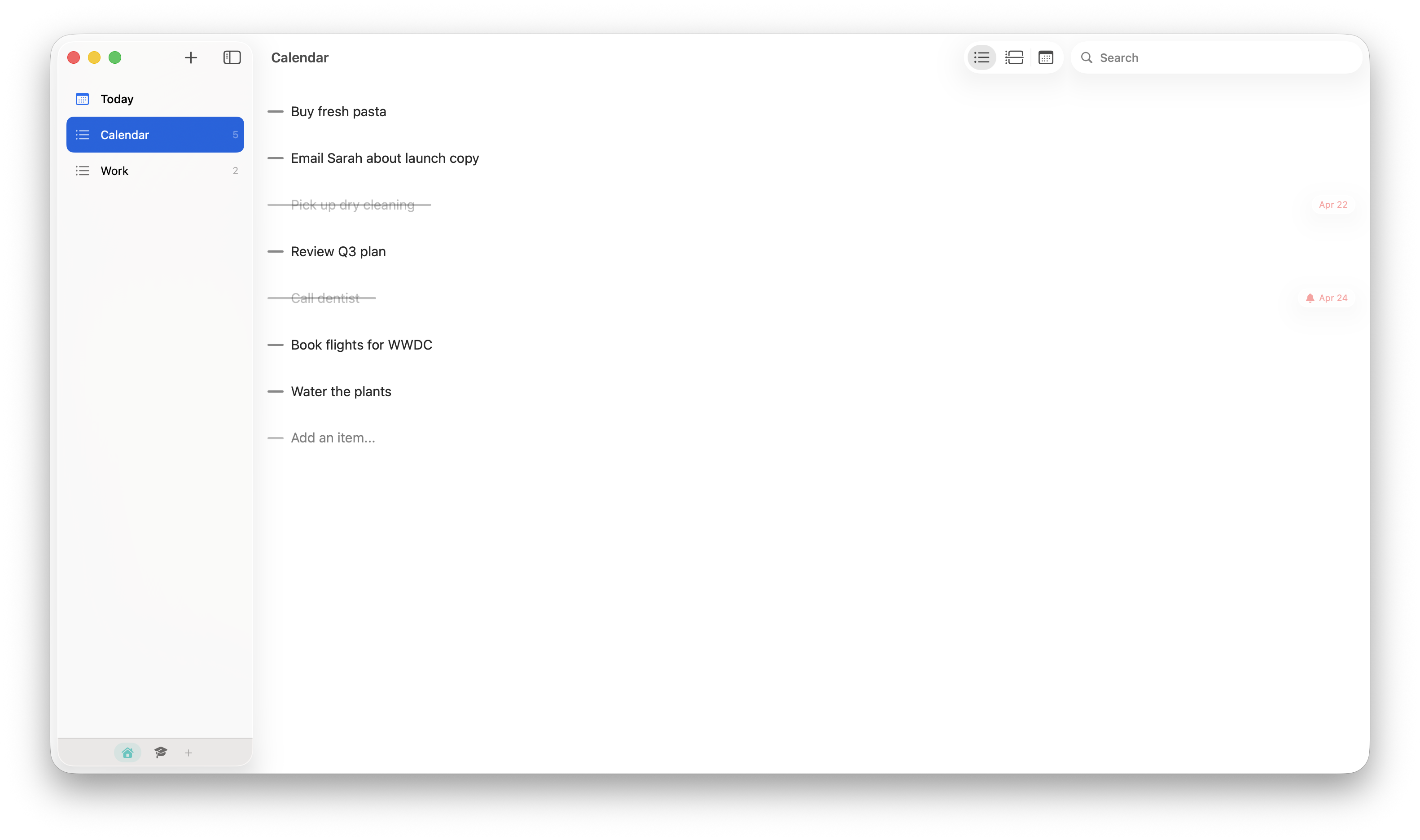 Lists, organised.