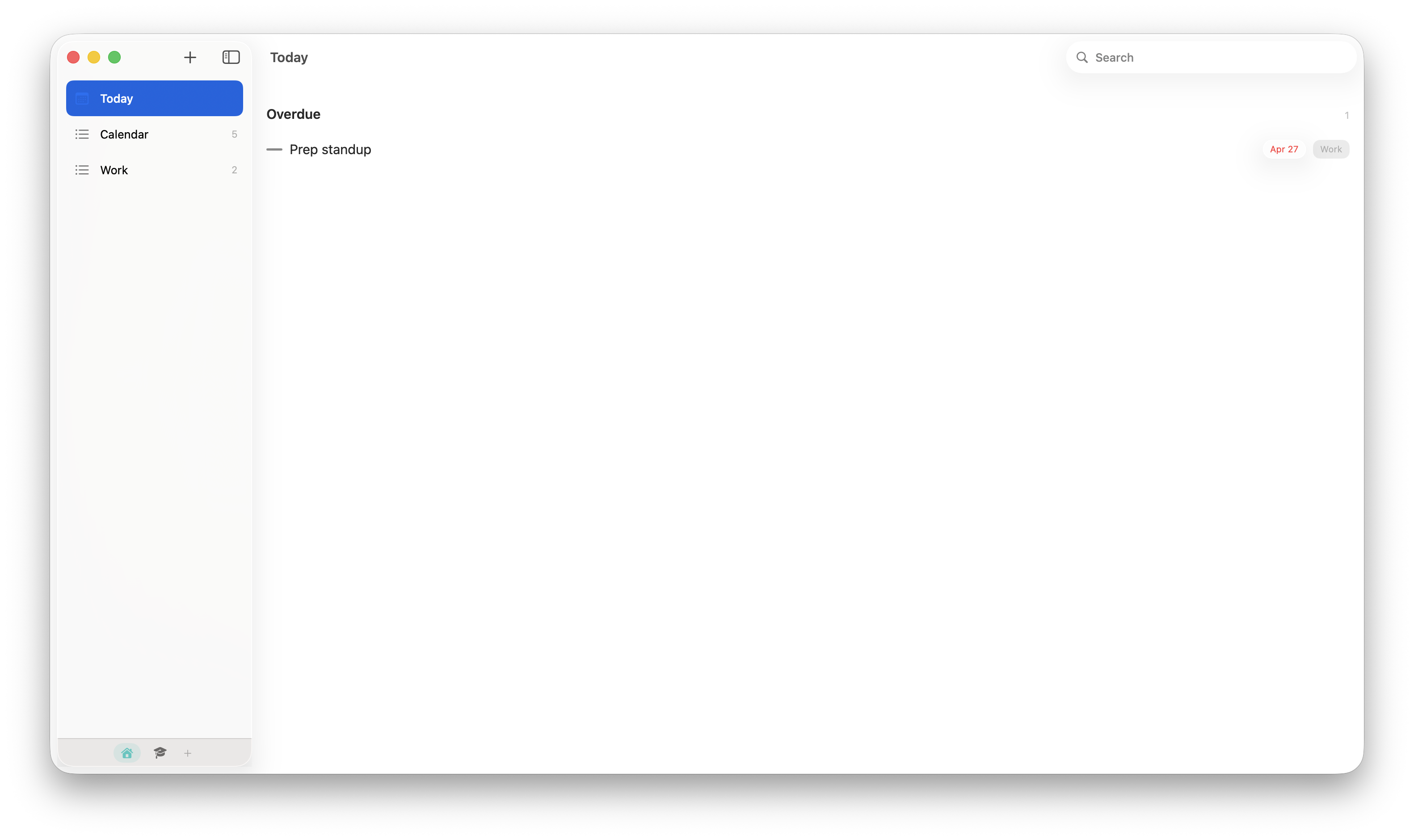 Lists, Today view