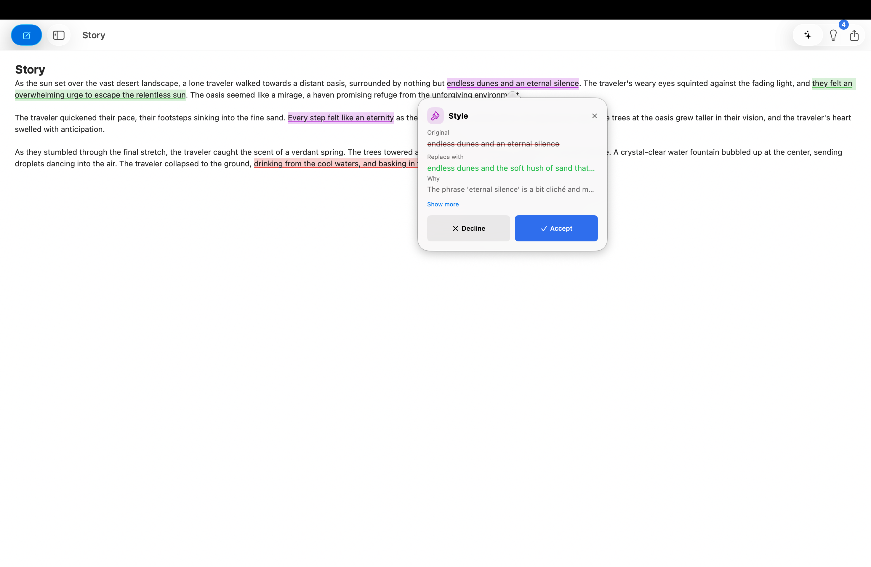 Scribe Contextual Suggestions