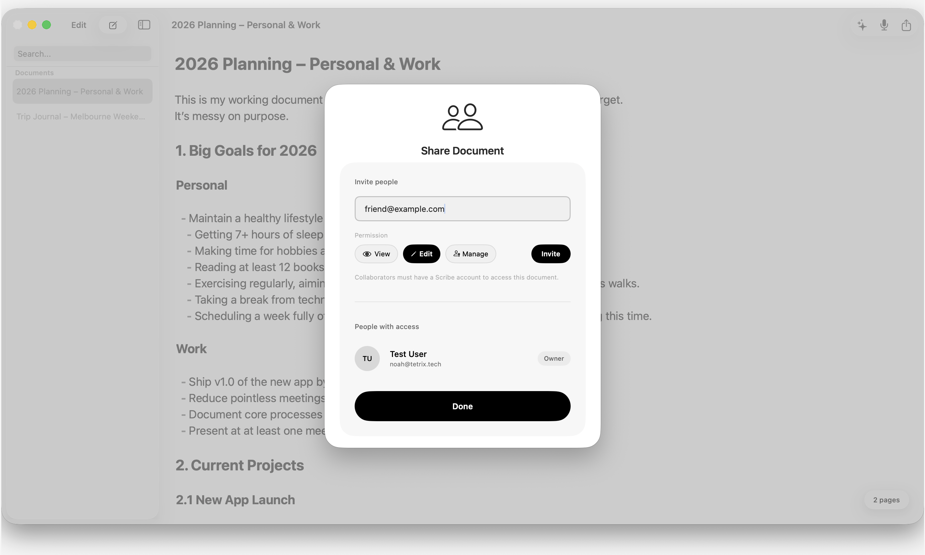 Scribe — Real-time document collaboration